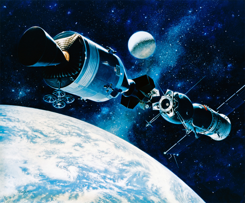 Illustration for article titled The Forgotten Space Artist Who Envisioned the End of the Space Race